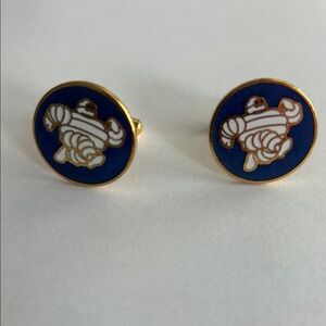Blue and Gold Cuff Links